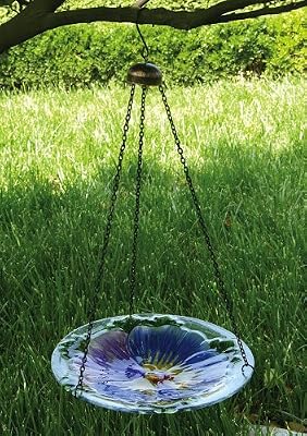 Bold Bloom Hanging Birdbath