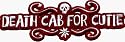 Death Cab for Cutie - Grey on Maroon Logo - Embroidered Iron On or Sew On Patch