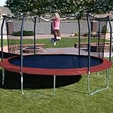 17 x15 Oval Trampoline and Enclosure Pad Color: Red