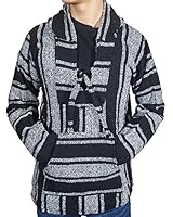 Classic Mexican Baja Hoodie Pullover Poncho