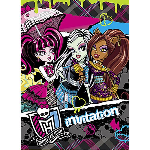 Monster High Invitations 8 Per Pack Monster High Invitations 8 Per Pack