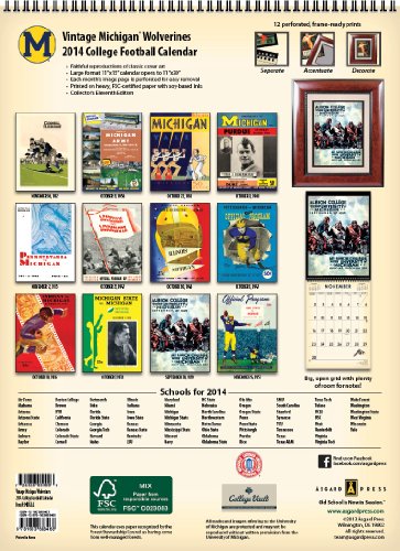 Michigan Wolverines 2014 Vintage Football Calendar