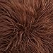 Brentwood 18-Inch Mongolian Faux Fur Pillow, Chocolate