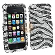 Clip-on Case for Apple iPhone&nbsp; 3G / iPhone 3GS,&nbsp; Black / Silver Zebra Diamond