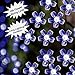 Solar LED String Lights, 100 Led Cold White Flower, 39.1ft, 9+ Hours Illumination, Waterproof, Outdoor Solar Fairy Lights, Christmas Lights, Ambiance Lights, Party Wedding Decorations - Cold White