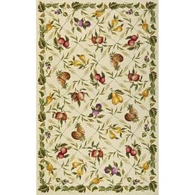 Fruit Garden Area Rug, 8' ROUND, IVORY by Home Decorators Collection