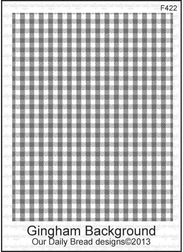 Our Daily Bread Cling Rubber Stamp 4.75"X7"-Gingham Background