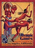OLYMPIC GAMES 1932 LOS ANGELES CALIFORNIA SANTA FE THE INDIAN DETOURS VINTAGE POSTER CANVAS REPRO
