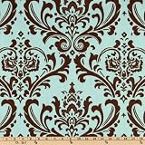 54'' Wide Premier Prints Traditions Brown/French Blue Fabric By The Yard