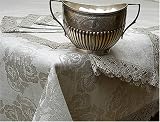 A Set of Damask Tablecloth with Layover and Napkins