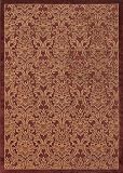 Petite Damask 2'2x4'2 Garnet/gold