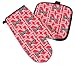University Nebraska Logo Huskers Oven Mitt Potholder Set for Kitchen Tailgating Barbecue or Outdoor Cooking POT HOLDER SET GIFT IDEA