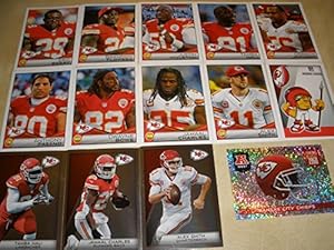 2014 Panini Chiefs NFL Sticker Collection Team Set. TEAM SET INCLUDES: Chiefs Logo, Rush Zone, Alex Smith, Jamaal Charles, Tamba Hali, Alex Smith, Jamaal Charles, Dwayne Bowe, Anthony Fasano, Derrick Johnson, Tamba Hali, Justin Houston, Brandon Flowers, Eric Berry