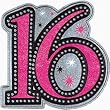 Sparkle Sweet 16 Plastic 15in Cutout