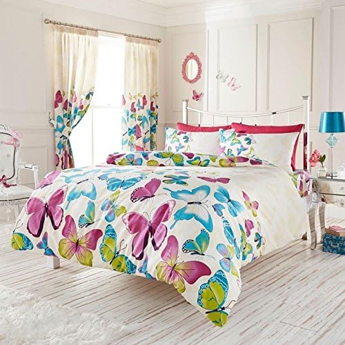 Fashion Butterfly UK Single/ US Twin Duvet Cover and Pillowcase Set