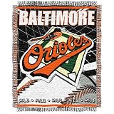 MLB Baltimore Orioles 48-Inch-by-60-Inch Jacquard Acrylic Throw