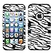 MYBAT IPHONE5HPCTUFFIM006NP Premium TUFF Case for iPhone 5 - 1 Pack - Retail Packaging - Zebra Skin/Black