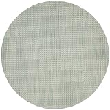 Seafoam Green/Tan Wipeable Chargers-Center Round Placemats