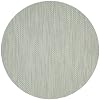 Seafoam Green/Tan Wipeable Charger-Center Round Placemat