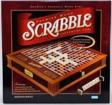 Premier Wood Scrabble Crossword Game - Luxury Edition with Rotating Board