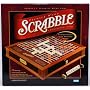 Premier Wood Scrabble Crossword Game - Luxury Edition with Rotating Board