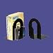 Bookends, Steel Construction, Nonskid Base, 9