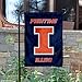 College Flags & Banners Co. Illinois Fighting Illini New Logo Garden Flag