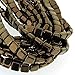 CzechMate 6mm Square Glass Czech Two Hole Tile Bead - Dark Bronze