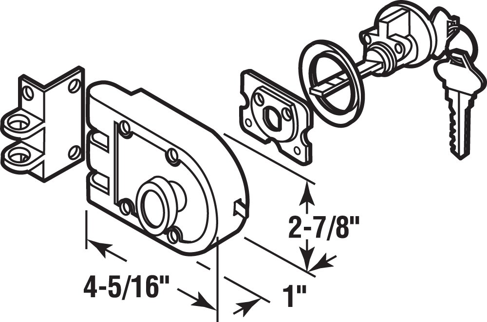 Prime-Line Products U 9970 Deadlock, Jimmy-Resistant, Single ...