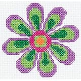Bucilla 45444 Mini Flower Counted Cross Stitch Kit, 5.125-Inch by 7.625-Inch