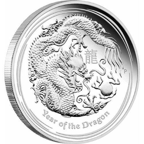 2012 Silver Australian Dragon 1 Ounce Coin-image