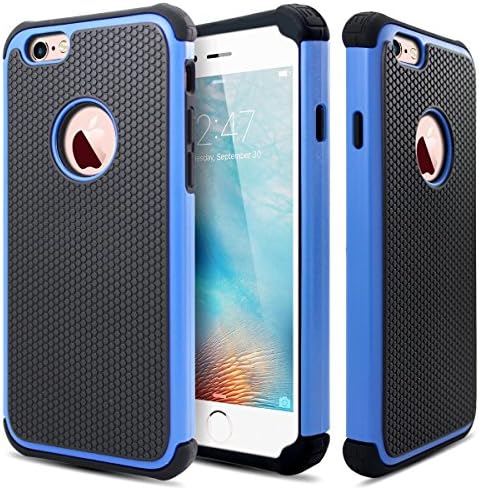 iPhone 5S Case,SE Case,Qhai[Hybrid Impact][Shockproof][Rubber Bumper] Heavy Duty Protection Slim Fit Protective Buffer Durable Cover Case for iphone SE/5S[Blue/Black5]