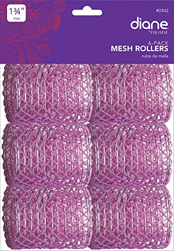 Diane Mesh Roller, Pink, 1 3/4 Inch, 6 Count