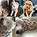 Bro'Bear 4 Pcs Pet Bandana for Cats & Small to Medium Dogs Triangle Neckerchief (Style C--Owl+Elephant+Bear+Pawprint)