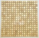 Light 5/8 X 5/8 Tumbled Travertine Mosaic Tile