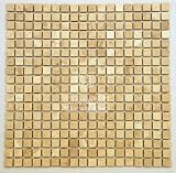 5/8 X 5/8 Light Tumbled Travertine Mosaic Tile