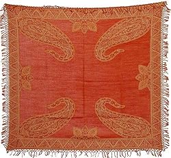 Square Wool Scarf Winter Scarfs for Women Gifts in India 40 x 42 inches (sjmwr037)