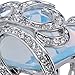 VictoriasJewelry Large White Gold Opaque Blue Square Cocktail Ring