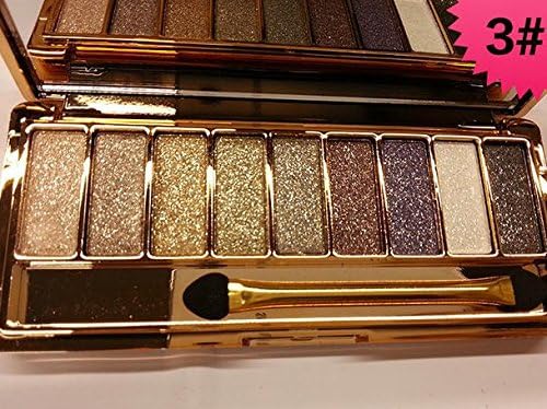9 Colors Diamond Bright Colorful Makeup Eye Shadow Super Flash Glitter Eyeshadow Palette Make up Set with Brush (#3)