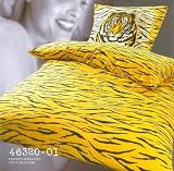 Fein-Biberbettwäsche von Setex, Größe 135 x 200 cm, Tiger