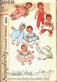 Wardrobe for Betsy Wetsy, Tiny Tears and Barbara Jo Baby Doll, Simplicity  3669