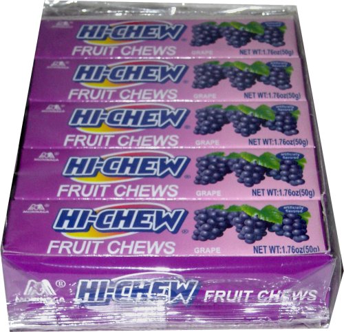 Morinaga Hi-Chew Grape Candy (Display of 10 Packs) by Morinaga