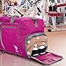 Bago Foldable Duffel Bags for Traveling Women & Men - 60L Medium Packable Duffle Bag for Travel with Shoe Compartment - Water Repellant, Heavy Duty, Lightweight Folding & Collapsible (Pink)