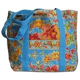 April Cornell Sikkim Teal Cotton Market Tote