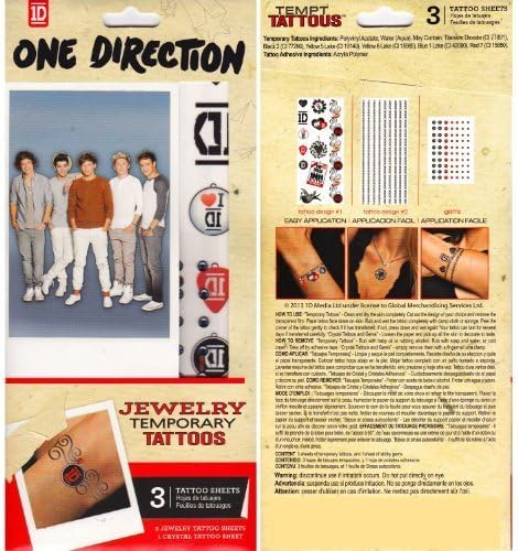 Tempt Tattous One Direction Waterbased Temporary Tattoo, Jewelry 1, 0.6 Ounce by Tempt Tattous