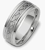 Platinum Comfort Fit 7mm Wedding Band Ring
