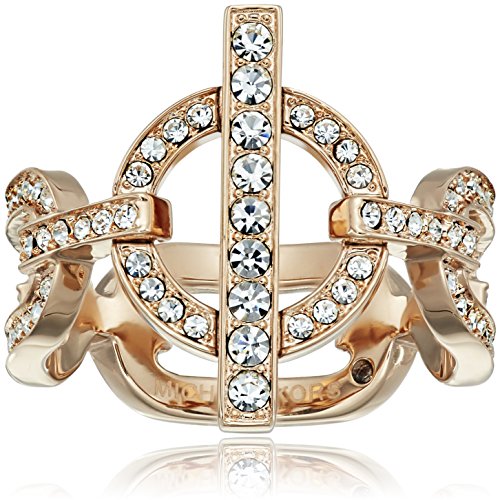 Michael kors cityscape chains rose gold-tone ring, size…