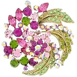 Colorful Flower Swarovski Crystal Pin Brooch and Pendant Wedding Brooch Pins
