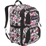 JanSport The Merit Classics Series Daypack (Black/White Bleeding Heart)