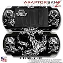 Sony PSP (original) Skin - Chrome Skulls WraptorSkinz Kit by TuneTattoozTM